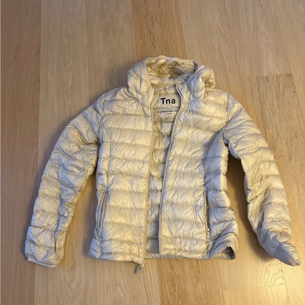 TNA Lightweight Puffer Jacket in Cream
